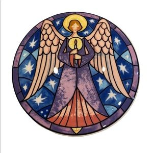 Mikasa Round Angel Lid Ceramic Candy Dish Trinket Box 5" HK501/ 683